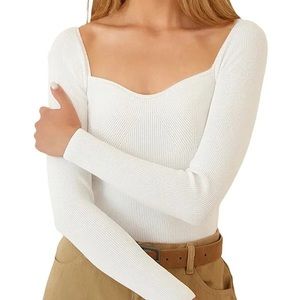 Fitted Rib-Knit Sweater